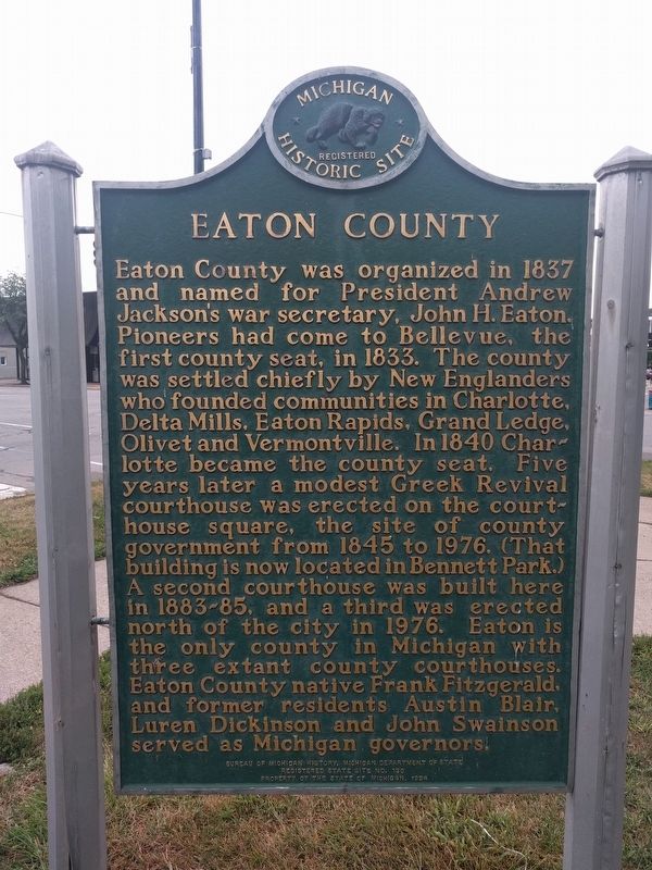 Eaton County / Eaton County Courthouse Square Marker image. Click for full size.