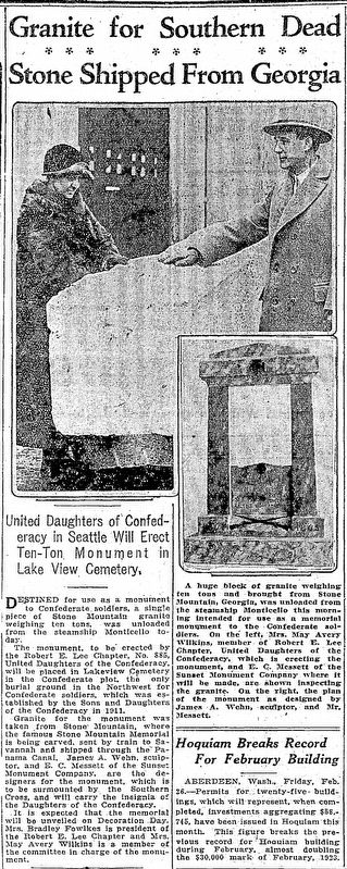 United Confederate Veterans Memorial. Click for full size. United Confederate Veterans Memorial image. Click for full size.