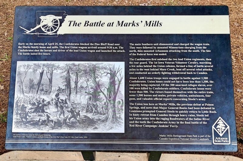 The Battle at Marks' Mill Marker. Click for full size. The Battle at Marks' Mill Marker image. Click for full size.