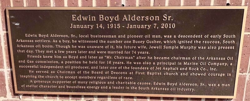 Edwin Boyd Alderson, Sr. (statue above). image. Click for full size.