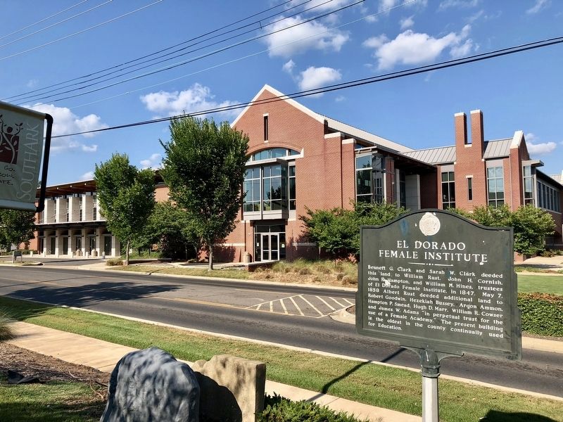 View from marker towards the El Dorado Conference Center.. Click for full size. View from marker towards the El Dorado Conference Center. image. Click for full size.