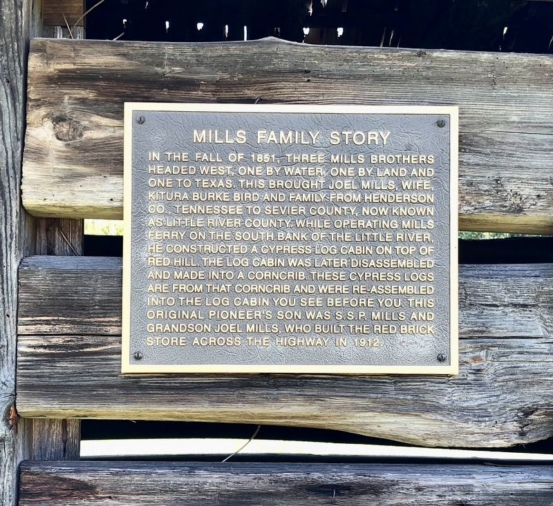 Mills Family Story Marker. Click for full size. Mills Family Story Marker image. Click for full size.