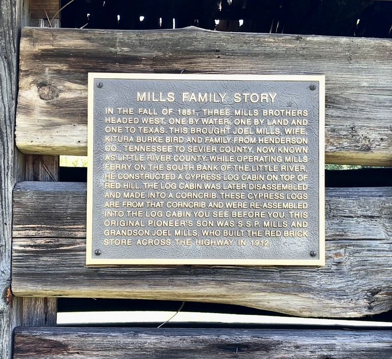 Mills Family Story Marker image. Click for full size.