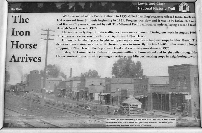The Iron Horse Arrives Marker image. Click for full size.