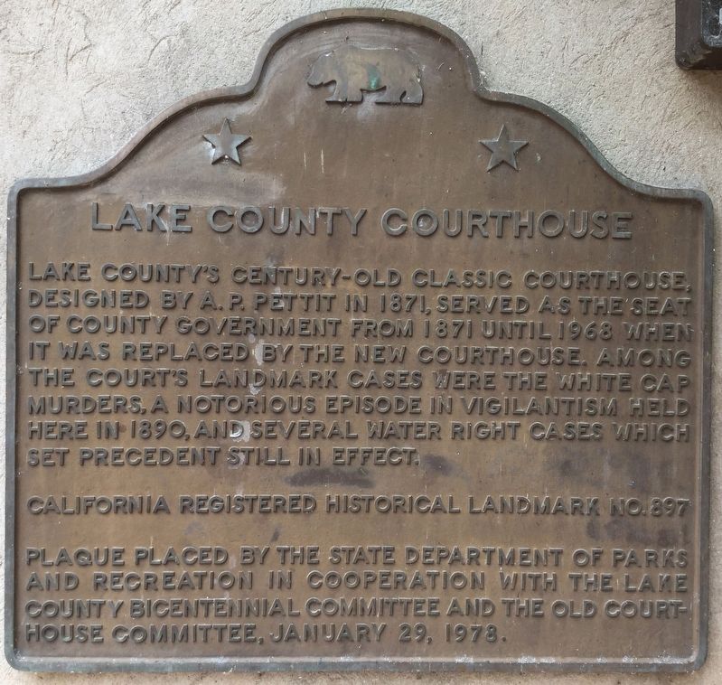 Lake County Courthouse Marker image. Click for full size.