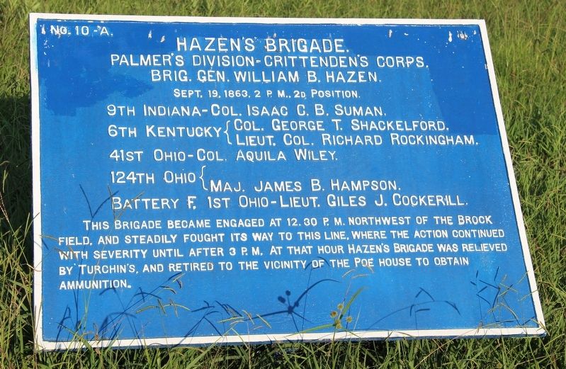 Hazen's Brigade Marker image. Click for full size.