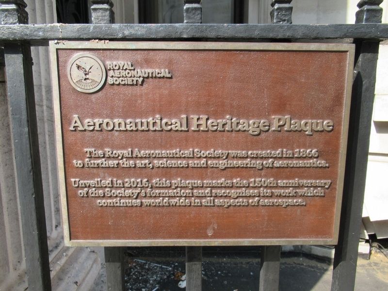 Royal Aeronautical Society Marker. Click for full size. Royal Aeronautical Society Marker image. Click for full size.