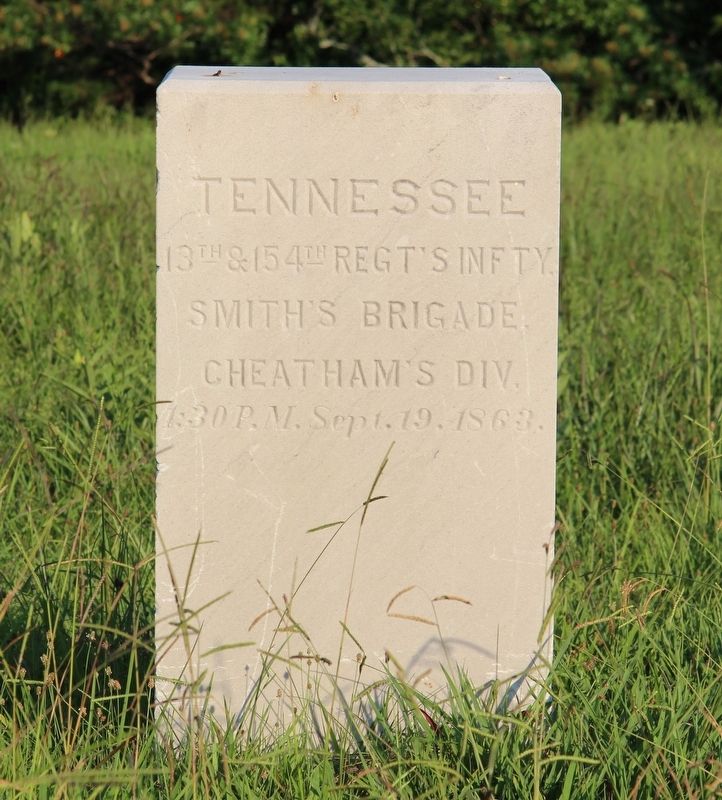 13th & 154th Tennessee Infantry Marker. Click for full size. 13th & 154th Tennessee Infantry Marker image. Click for full size.