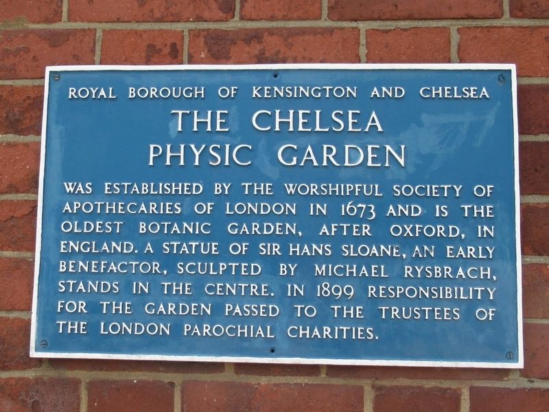 The Chelsea Physic Garden Marker image. Click for full size.