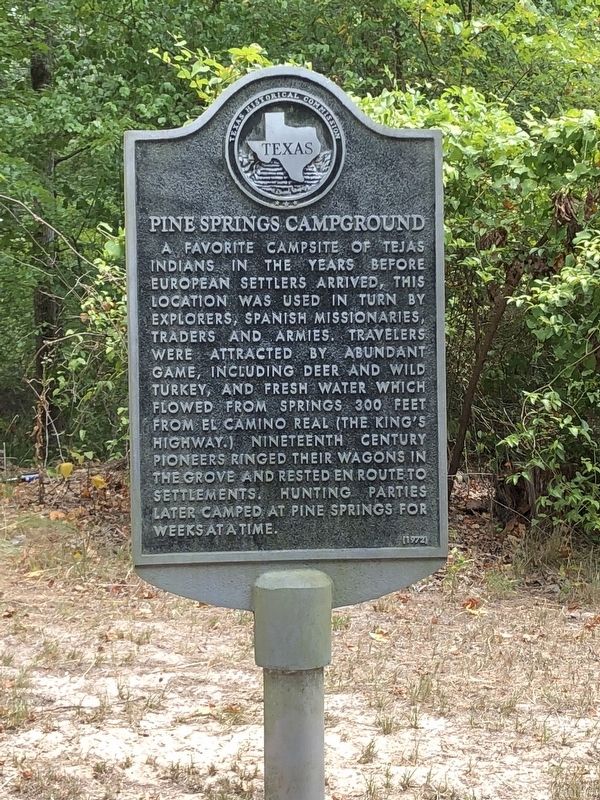 Pine Springs Campground Marker. Click for full size. Pine Springs Campground Marker image. Click for full size.