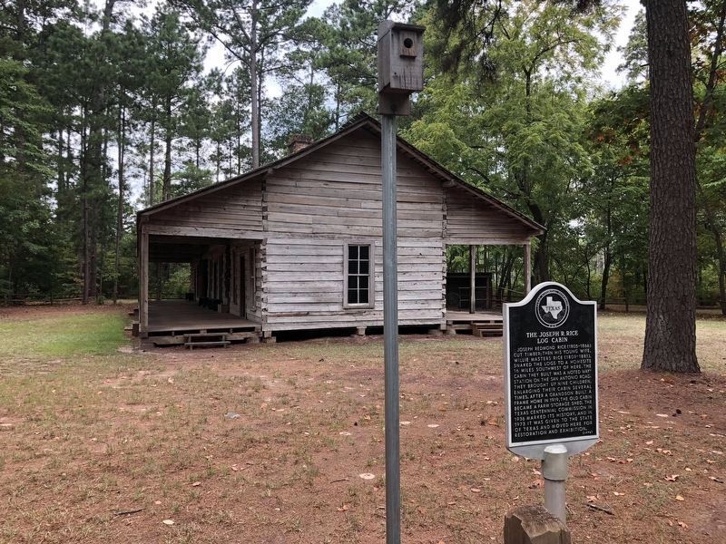 The Joseph R. Rice Log Cabin and Marker image. Click for full size.