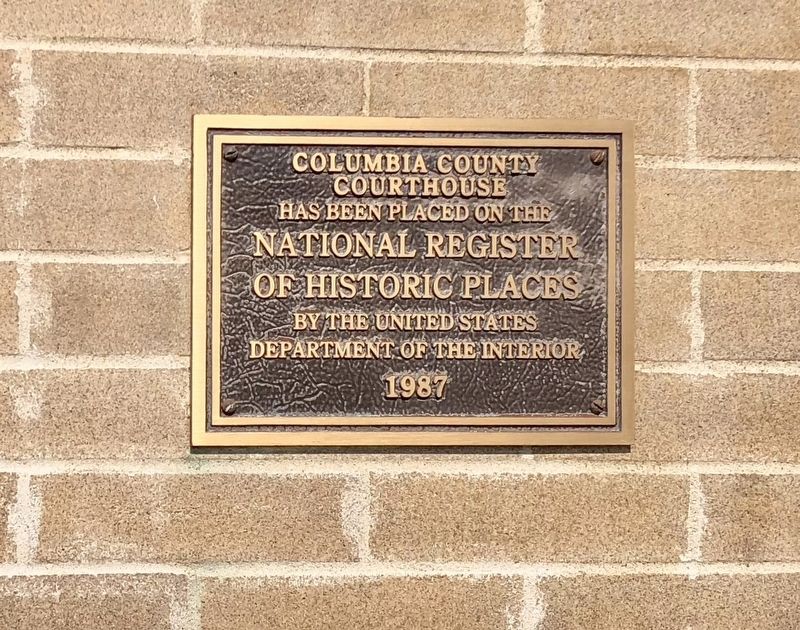 Columbia County Courthouse Marker. Click for full size. Columbia County Courthouse Marker image. Click for full size.