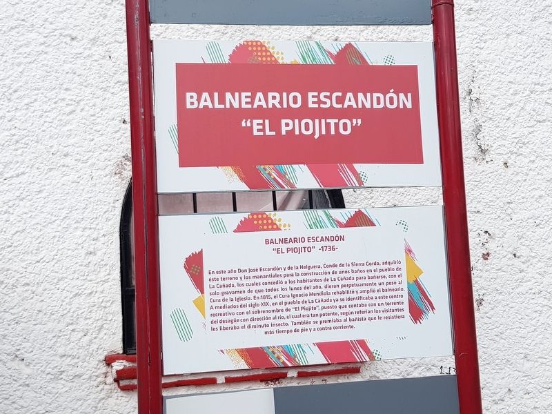 The previous Escandón Bathing Pools Marker. Click for full size. The previous Escandón Bathing Pools Marker image. Click for full size.