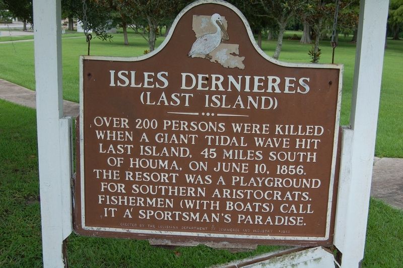 Isles Dernieres Marker (English Side) image. Click for full size.