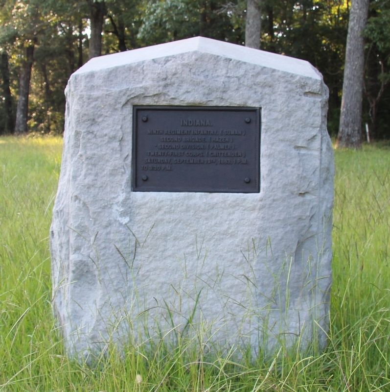 9th Indiana Infantry Marker image. Click for full size.