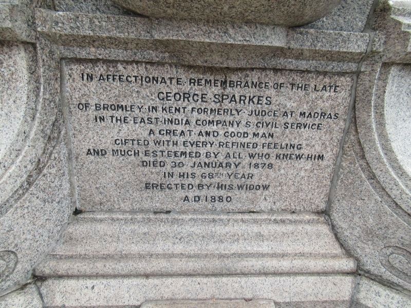 George Sparkes Memorial. Click for full size. George Sparkes Memorial image. Click for full size.