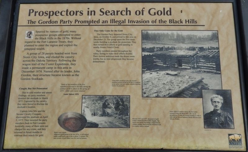 Prospectors in Search of Gold Marker image. Click for full size.