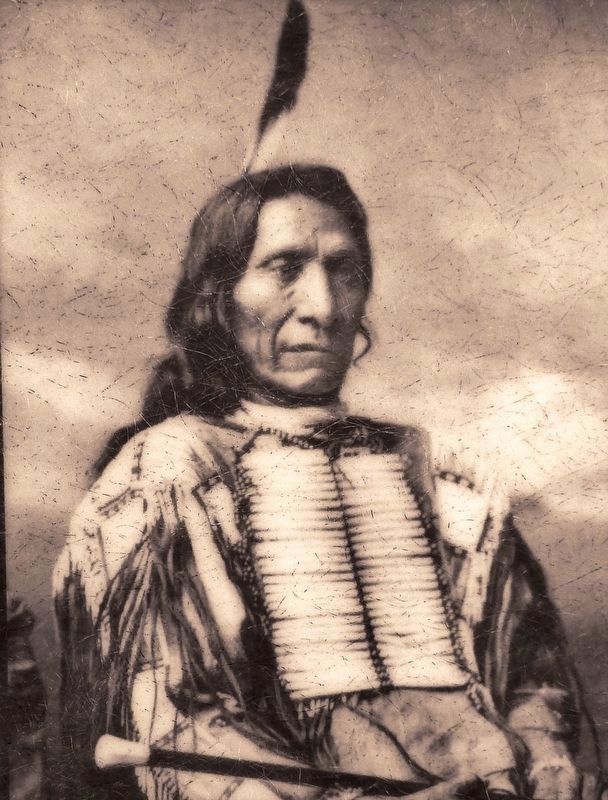 Marker detail: Chief Red Cloud image. Click for full size.