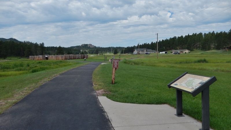 An Agreement Between Cultures Marker (<i>wide view; Gordon Stockade, related markers background</i>) image. Click for full size.