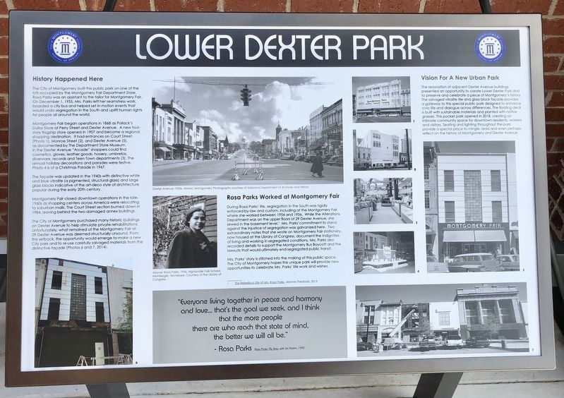 Lower Dexter Park Marker. Click for full size. Lower Dexter Park Marker image. Click for full size.
