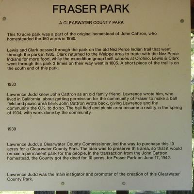 Fraser Park Marker image. Click for full size.