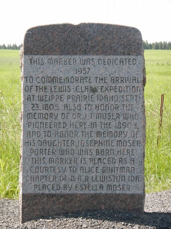 Weippe Prairie Marker. Click for full size. Weippe Prairie Marker image. Click for full size.