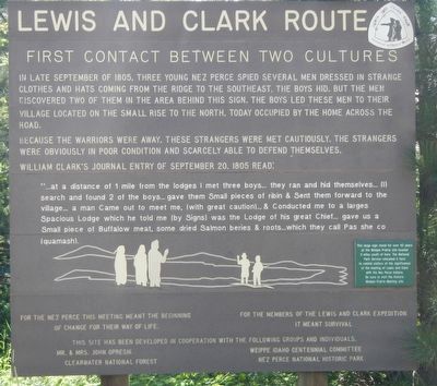First Contact Between Two Cultures Marker image. Click for full size.