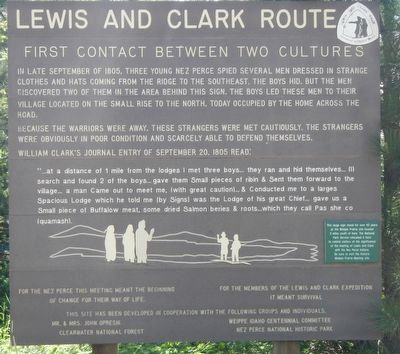 First Contact Between Two Cultures Marker image. Click for full size.