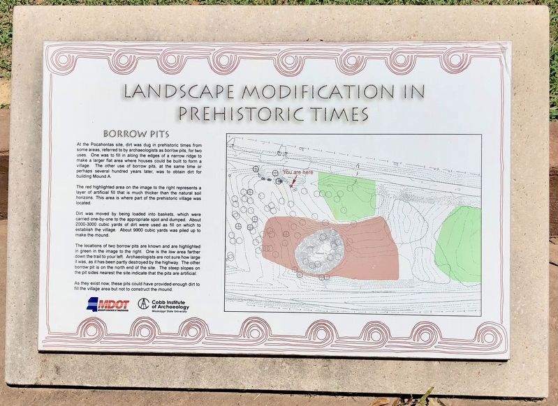 Landscape Modification in Prehistoric Times Marker image. Click for full size.