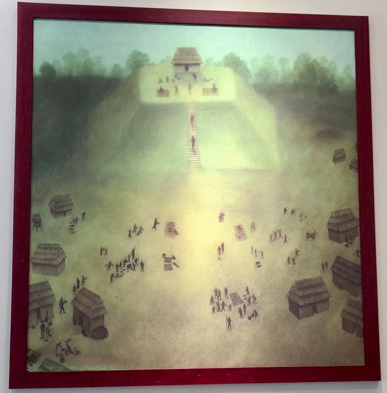 Painting of Mound A located at the rest stop. image. Click for full size.