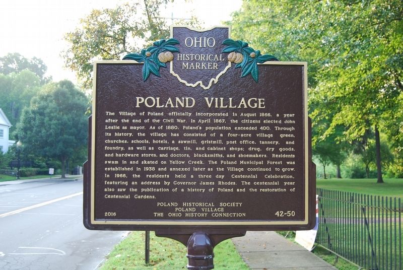 Poland Village Marker. Click for full size. Poland Village Marker image. Click for full size.