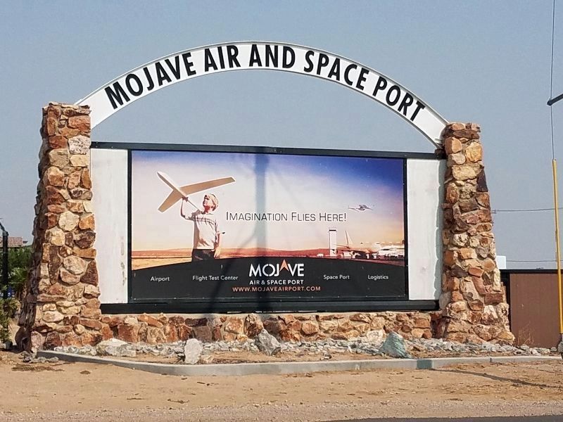 Mojave Air and Space Port Entrance Sign image. Click for full size.