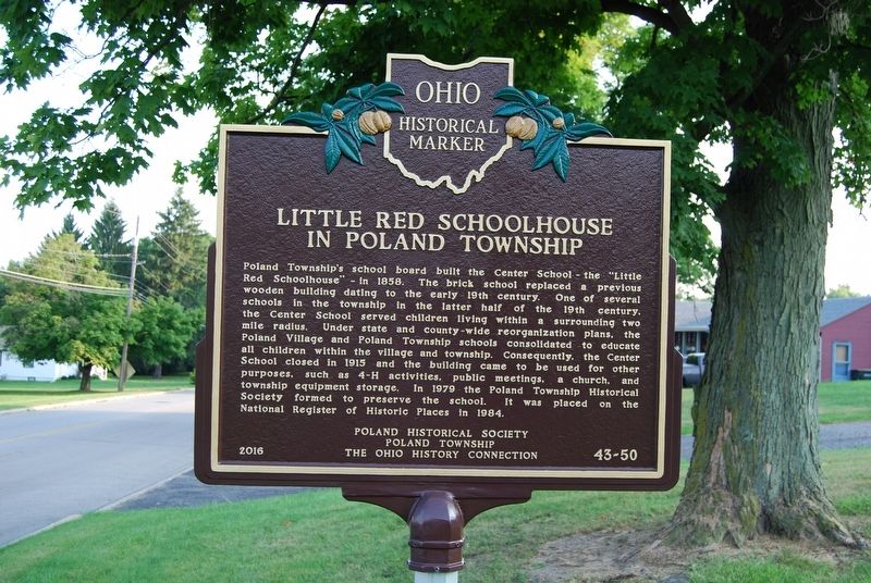 Little Red Schoolhouse in Poland Township Marker image. Click for full size.