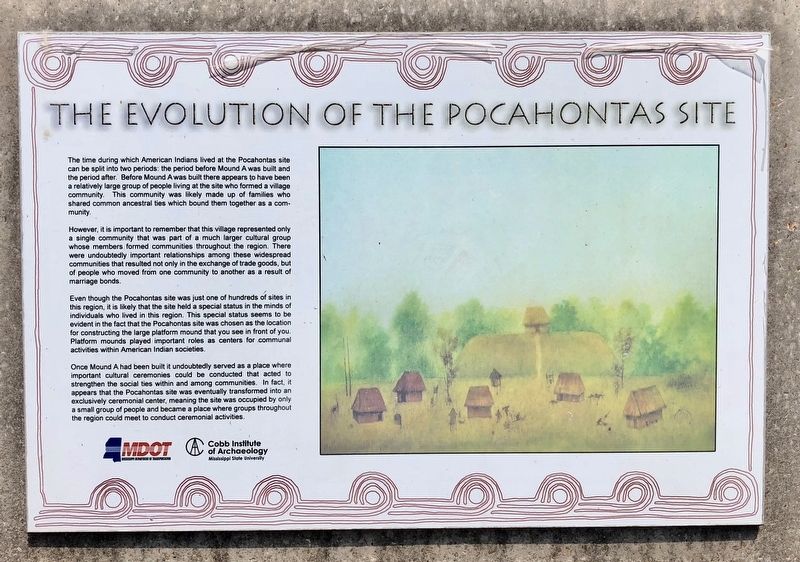 The Evolution of the Pocahontas Site Marker image. Click for full size.