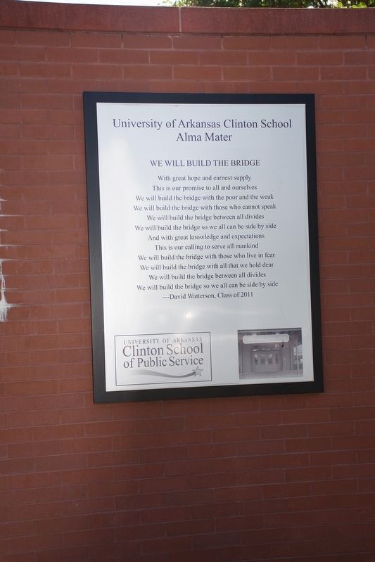 University of Arkansas Clinton School Alma Mater. Click for full size. University of Arkansas Clinton School Alma Mater image. Click for full size.