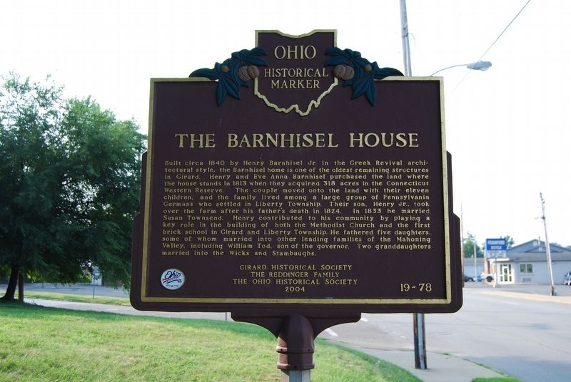 The Barnhisel House Marker image. Click for full size.