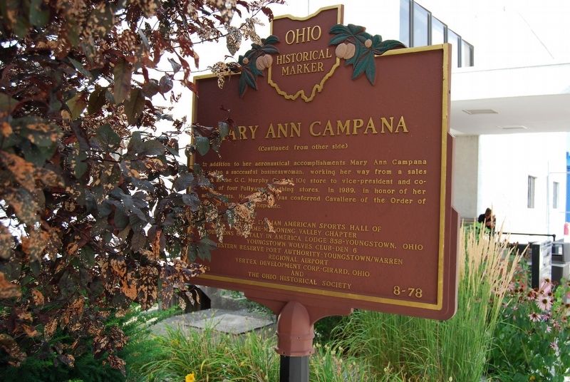 Mary Ann Campana Marker. Click for full size. Mary Ann Campana Marker image. Click for full size.