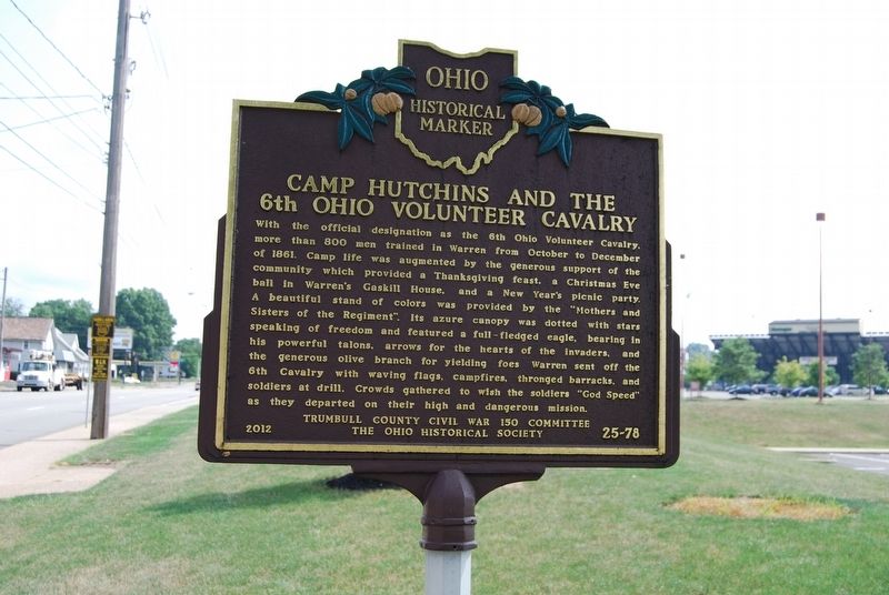 Camp Hutchins and the 6th Ohio Volunteer Cavalry Marker. Click for full size. Camp Hutchins and the 6th Ohio Volunteer Cavalry Marker image. Click for full size.