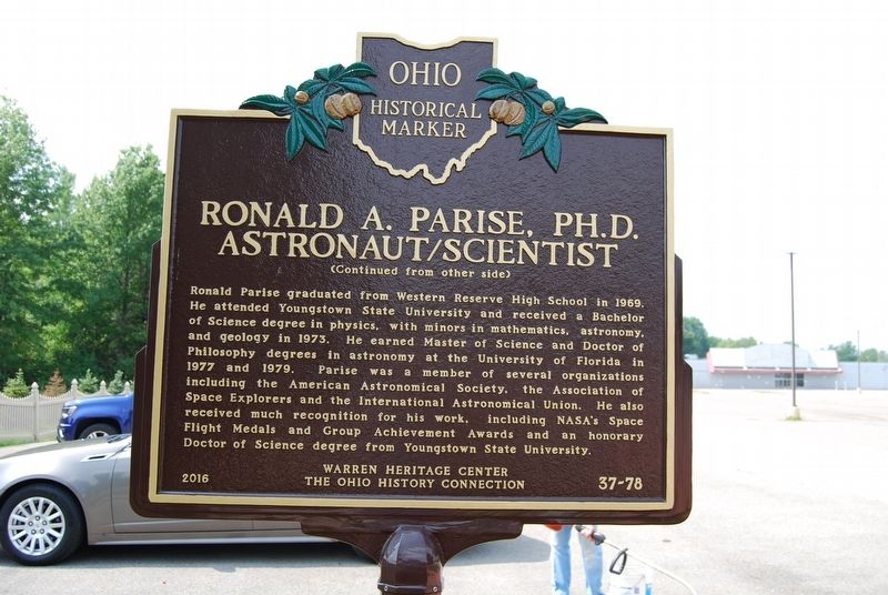 Ronald A. Parise, Ph.D., Astronaut / Scientist Marker. Click for full size. Ronald A. Parise, Ph.D., Astronaut / Scientist Marker image. Click for full size.