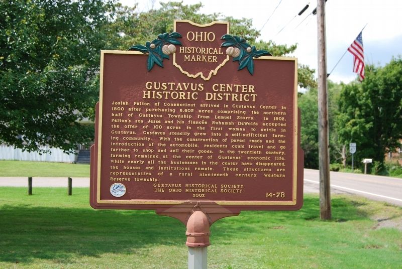 Gustavus Center Historic District Marker image. Click for full size.