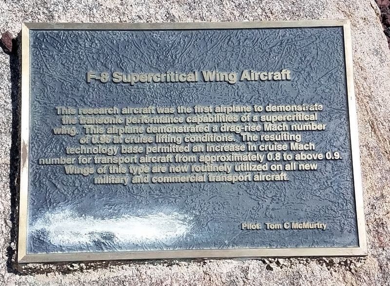 F-8 Supercritical Wing Aircraft Marker. Click for full size. F-8 Supercritical Wing Aircraft Marker image. Click for full size.