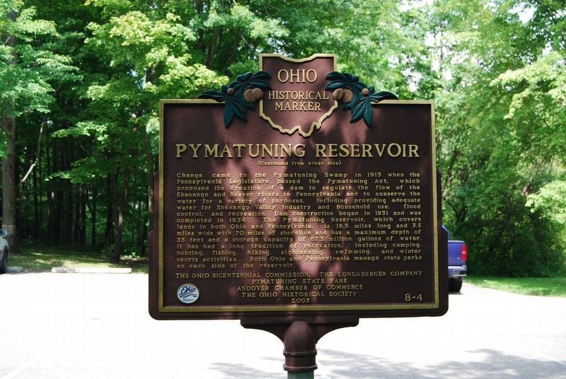Pymatuning Reservoir Marker image. Click for full size.