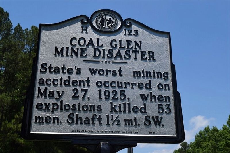 Coal Glen Mine Disaster Marker. Click for full size. Coal Glen Mine Disaster Marker image. Click for full size.