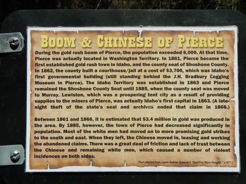 Boom & Chinese of Pierce Marker image. Click for full size.