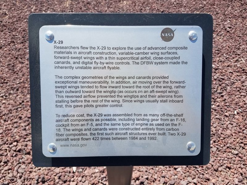 X-29 Marker image. Click for full size.