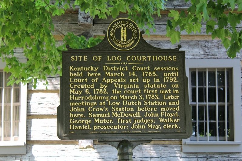 Site of Log Courthouse Marker image. Click for full size.