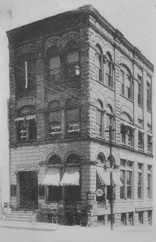 Marker detail: 1903 First National Bank, corner of Main and North Mill Streets image. Click for full size.