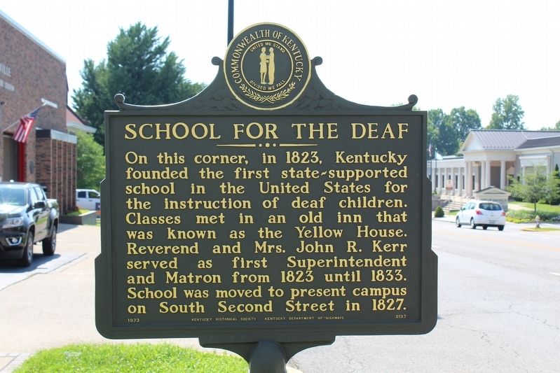 School for the Deaf Marker image. Click for full size.