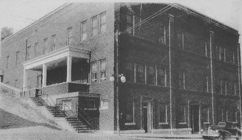 Marker detail: Homestake's thrid hospital building, 1923-1985 image. Click for full size.