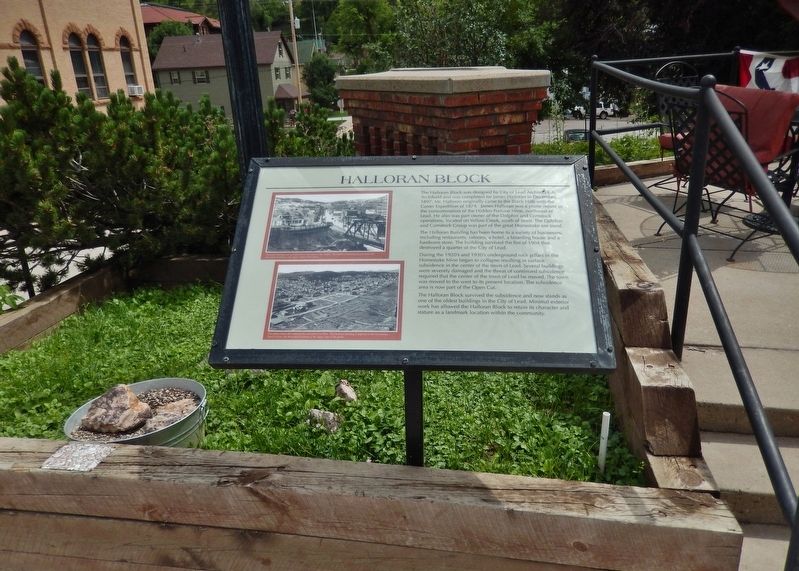 Halloran Block Marker (<i>wide view</i>). Click for full size. Halloran Block Marker (<i>wide view</i>) image. Click for full size.